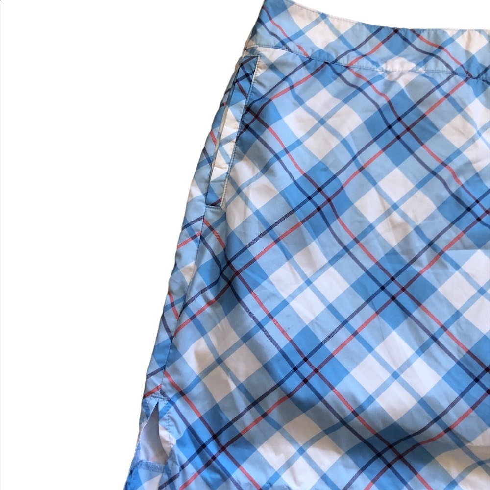 Izod Golf Blue Plaid mid rise Skort size 4 - Picture 2 of 9